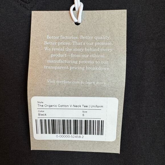Everlane The Organic Cotton V Neck Tee Shirt NEW - Picture 4 of 10
